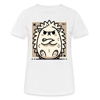 Hérisson mignon boudeur et offensé - T-shirt respirant Femme - blanc - Devant - AI Model Female 172 dark (172cm)