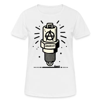 Anarchie Zündkerze - Frauen T-Shirt atmungsaktiv - Weiß - Vorne - AI Model Female 172 dark (172cm)