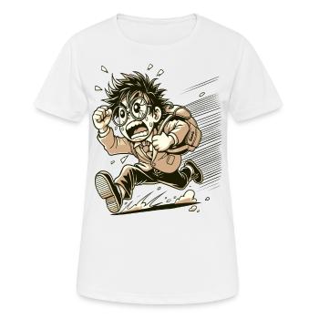 Otaku en colère nerd japonais - T-shirt respirant Femme - blanc - Devant - AI Model Female 172 dark (172cm)