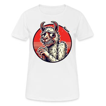 Embarrassment Lama - Women's Breathable T-Shirt - white - Front - AI Model Female 172 dark (172cm)