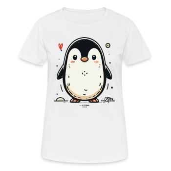 Tout simplement mignon, mignon petit pingouin - T-shirt respirant Femme - blanc - Devant - AI Model Female 172 dark (172cm)