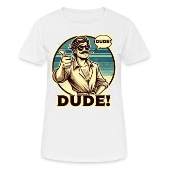 Thumbs up guy, cool guy calls all people guy guy - Women's Breathable T-Shirt - white - Front - AI Model Female 172 dark (172cm)