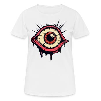 Unheimlich, hypnotisch und wach, das Auge - Frauen T-Shirt atmungsaktiv - Weiß - Vorne - AI Model Female 172 dark (172cm)