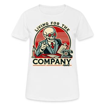 Büro-Leben für die Firma, Arbeiten bis zum Tod - Frauen T-Shirt atmungsaktiv - Weiß - Vorne - AI Model Female 172 dark (172cm)