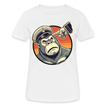 Strict monkey with cap gets finger - Women's Breathable T-Shirt - white - Front - AI Model Female 172 dark (172cm)
