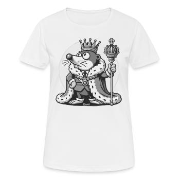 Maulwurf Majestät der König des Garten - Frauen T-Shirt atmungsaktiv - Weiß - Vorne - AI Model Female 172 dark (172cm)