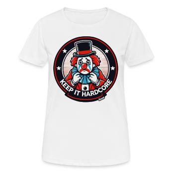 Gardez-le Hardcore Clown Design - T-shirt respirant Femme - blanc - Devant - AI Model Female 172 dark (172cm)