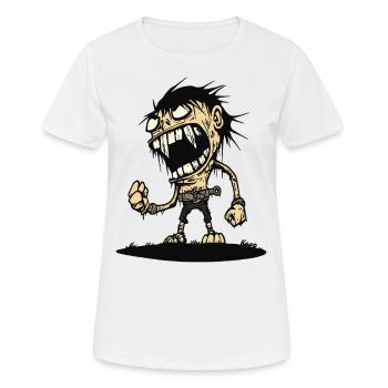Homme des cavernes en colère affamé - T-shirt respirant Femme - blanc - Devant - AI Model Female 172 dark (172cm)