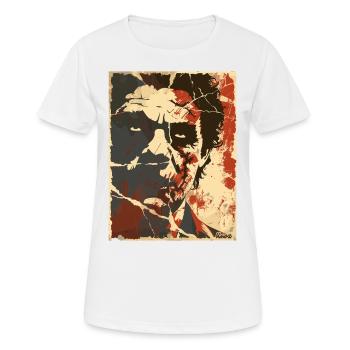 Le bon mauvais garçon – Portrait grunge - T-shirt respirant Femme - blanc - Devant - AI Model Female 172 dark (172cm)