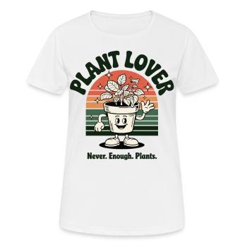 Pflanzenfreund – Lustiges Blumentopf Shirt - Frauen T-Shirt atmungsaktiv - Weiß - Vorne - AI Model Female 172 dark (172cm)