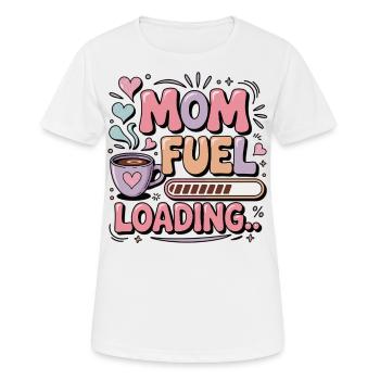 Kaffeepause für Mamas - Mama-Treibstoff lädt... - Frauen T-Shirt atmungsaktiv - Weiß - Vorne - AI Model Female 172 dark (172cm)