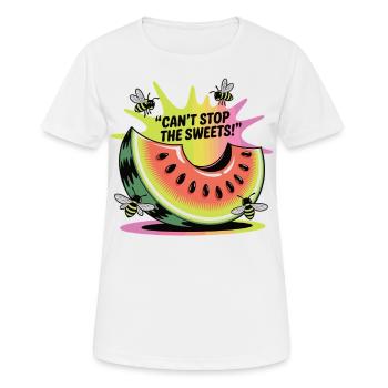 Watermelon & Bees – Desire for Sweets - Women's Breathable T-Shirt - white - Front - AI Model Female 172 dark (172cm)