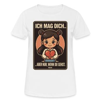 Je t’aime bien – si tu y vas ! - T-shirt respirant Femme - blanc - Devant - AI Model Female 172 dark (172cm)