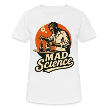 Un savant fou dans le labo - T-shirt respirant Femme - blanc - Devant - AI Model Female 172 dark (172cm)