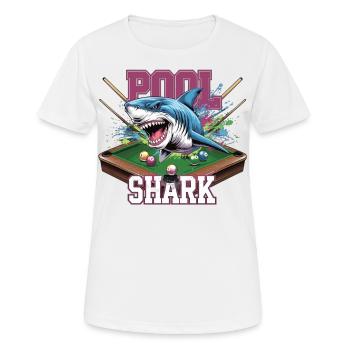 Pool Shark Player Shirt - Women's Breathable T-Shirt - white - Front - AI Model Female 172 dark (172cm)