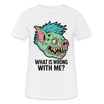 Punk Pigs Tête de Monstre Avec Dicton - T-shirt respirant Femme - blanc - Devant - AI Model Female 172 dark (172cm)