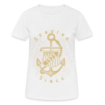 Seaside since 1975 - Women's Breathable T-Shirt - white - Front - AI Model Female 172 dark (172cm)