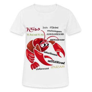 Sternzeichen krebs - Frauen T-Shirt atmungsaktiv - Weiß - Vorne - AI Model Female 172 dark (172cm)