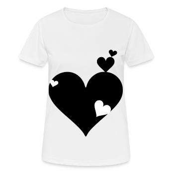 Heart in heart - Women's Breathable T-Shirt - white - Front - AI Model Female 172 dark (172cm)