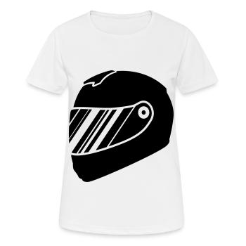 Racer helm racing - Women's Breathable T-Shirt - white - Front - AI Model Female 172 dark (172cm)