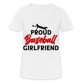 Baseball Spieler Baseball Spielerin Baseball Team - Frauen T-Shirt atmungsaktiv - Weiß - Vorne - AI Model Female 172 dark (172cm)