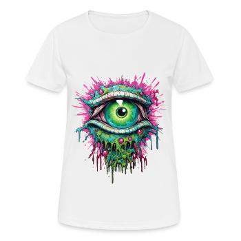 Psychédélique Eye Coloré LSD Drug Trip - T-shirt respirant Femme - blanc - Devant - AI Model Female 172 dark (172cm)