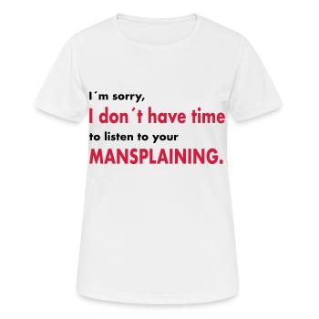 No time for mansplaining/Geschenck/Feminist - Women's Breathable T-Shirt - white - Front - AI Model Female 172 dark (172cm)