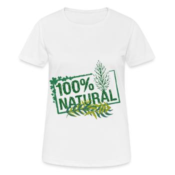 100 % naturel, pour notre environnement ! - T-shirt respirant Femme - blanc - Devant - AI Model Female 172 dark (172cm)