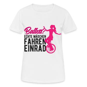 Einrad fahren Spruch Einradfahrerin - Frauen T-Shirt atmungsaktiv - Weiß - Vorne - AI Model Female 172 dark (172cm)