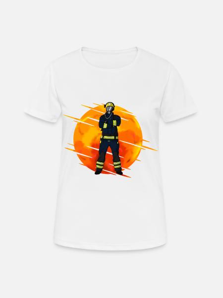 Pompiers pompiers volontaires - T-shirt respirant Femme - blanc