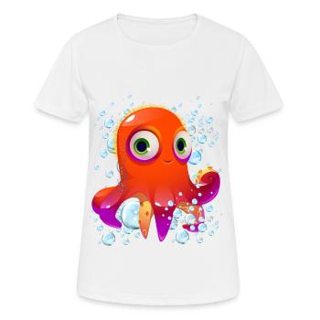 Bulles de poulpe - T-shirt respirant Femme - blanc - Devant - AI Model Female 172 dark (172cm)