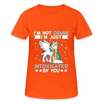 Magical Mythical Clouds Drunkard Beer Rainbow Top - T-shirt respirant Femme - orange néon - Devant - AI Model Female 172 dark (172cm)