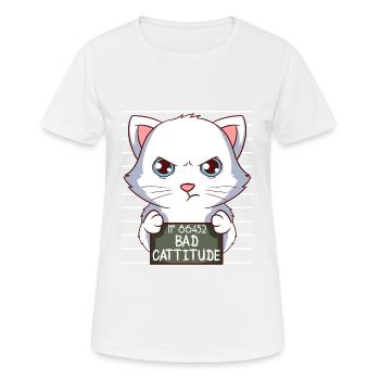 Enquête Griffes Sauvages Félines Arrogant 66452 - T-shirt respirant Femme - blanc - Devant - AI Model Female 172 dark (172cm)