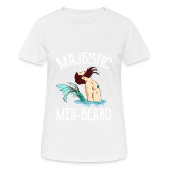 Soin du visage au poisson Heard Beard Moustache - T-shirt respirant Femme - blanc - Devant - AI Model Female 172 dark (172cm)