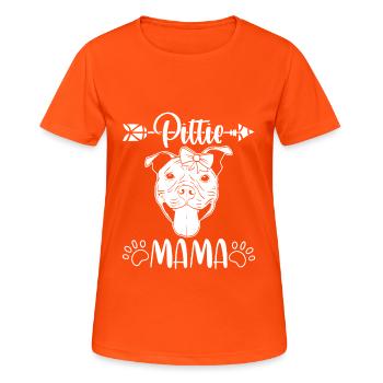 Animal Claws Dog Design for Pittie Mama Pitbull - T-shirt respirant Femme - orange néon - Devant - AI Model Female 172 dark (172cm)