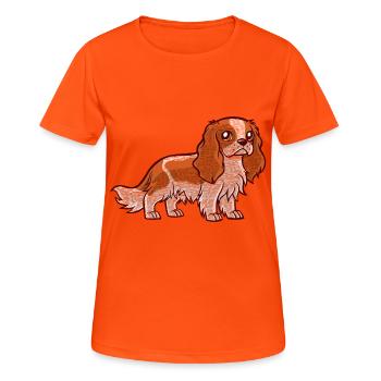 Animal Claws Dog Design for Pittie Mama Pitbull - T-shirt respirant Femme - orange néon - Devant - AI Model Female 172 dark (172cm)