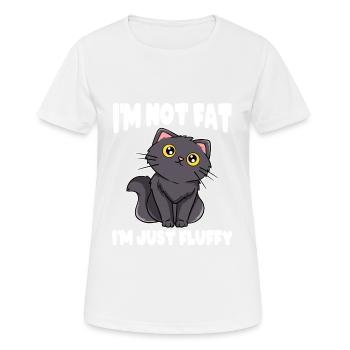Meow Persian Overweight Obese Large Big I'm Not - Women's Breathable T-Shirt - white - Front - AI Model Female 172 dark (172cm)