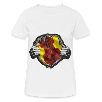 Musical T-shirt for musicians Rip Love - T-shirt respirant Femme - blanc - Devant - AI Model Female 172 dark (172cm)