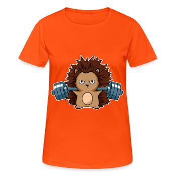 Cute Animal Tee For Animal Lovers And Gym Goers - Frauen T-Shirt atmungsaktiv - Neonorange - Vorne - AI Model Female 172 dark (172cm)