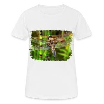 Dragonfly est un artiste volant. - T-shirt respirant Femme - blanc - Devant - AI Model Female 172 dark (172cm)