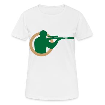 Un tireur d élite - T-shirt respirant Femme - blanc - Devant - AI Model Female 172 dark (172cm)