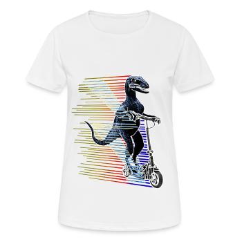 Escooter Electroroller E-Scooter Raptor Bestseller - Women's Breathable T-Shirt - white - Front - AI Model Female 172 dark (172cm)