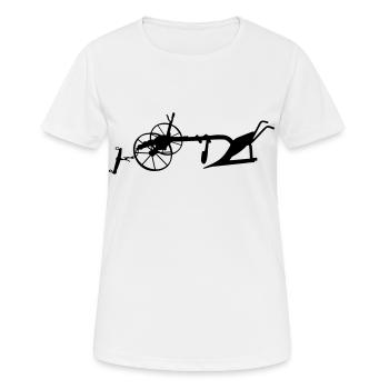 old plow_va1 - Women's Breathable T-Shirt - white - Front - AI Model Female 172 dark (172cm)