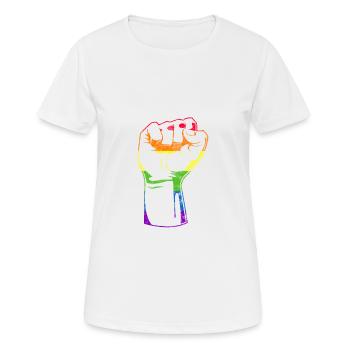 Human Rights - Women's Breathable T-Shirt - white - Front - AI Model Female 172 dark (172cm)