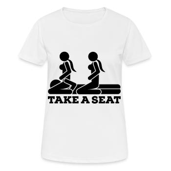 Nimm Platz - Dreier - Stellung - Piktogramm - Frauen T-Shirt atmungsaktiv - Weiß - Vorne - AI Model Female 172 dark (172cm)