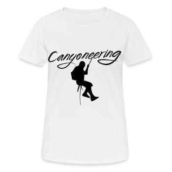 Canyoneering Canyoneer Abseilen Canyoning Canyon - Frauen T-Shirt atmungsaktiv - Weiß - Vorne - AI Model Female 172 dark (172cm)