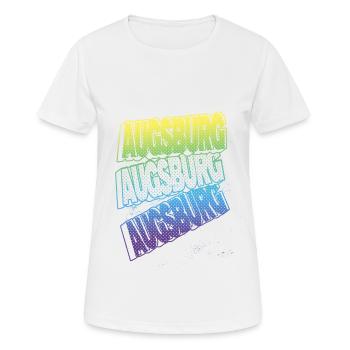 Augsburg Allemagne City Font Skyline Accueil - T-shirt respirant Femme - blanc - Devant - AI Model Female 172 dark (172cm)