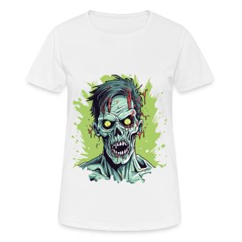Zombie Apocalypse Halloween Zombie Hunter Undead - T-shirt respirant Femme - blanc - Devant - AI Model Female 172 dark (172cm)