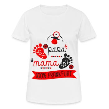 Geburt Fußballfans Frankfurt - Frauen T-Shirt atmungsaktiv - Weiß - Vorne - AI Model Female 172 dark (172cm)