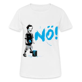 Boy Power NO Frecher Junge Protest Statement - Frauen T-Shirt atmungsaktiv - Weiß - Vorne - AI Model Female 172 dark (172cm)